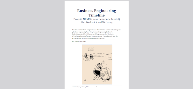 Business Engineering Timeline