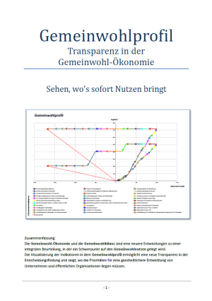 Gemeinwohlprofil - Gemeinwohlbilanz